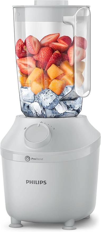 philips blender 450w, plastic, 1l capacity, 4 star blade mill included, problend system for crushing ice, white hr2041/16 2 year warranty philips blender 450w, plastic, 1l capacity, 4 star blade mill included, problend system for crushing ice, white hr2041/16 2 year warranty