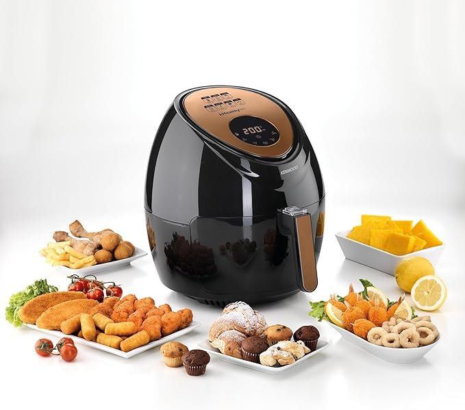 kenwood air fryer, 1800 watt, 5.5 liters, black hfp50 2years warranty raya kenwood air fryer, 1800 watt, 5.5 liters, black hfp50 2years warranty raya